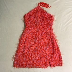 Wild Fable Open Back Orange & Pink Mini Dress Size XS